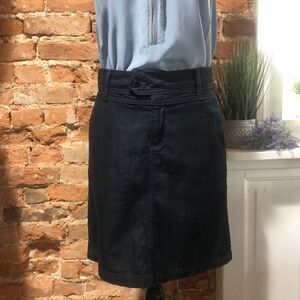 AG ADRIANO GOLDSCHMIED PEONY SKIRT WOMENS SZ 27 100% PIMA COTTON DARK WASH DENIM